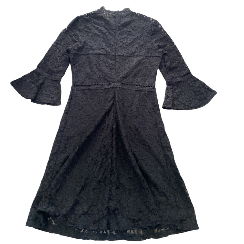 GRACE KARIN BLACK HIGH NECK LACE A-LINE DRESS - Picture 2 of 7